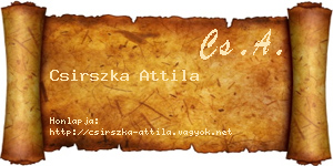 Csirszka Attila névjegykártya